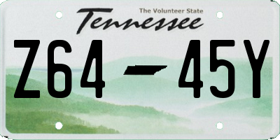 TN license plate Z6445Y