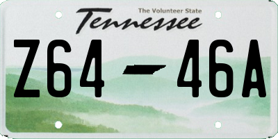 TN license plate Z6446A