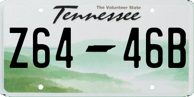 TN license plate Z6446B