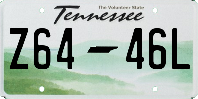 TN license plate Z6446L