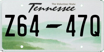 TN license plate Z6447Q