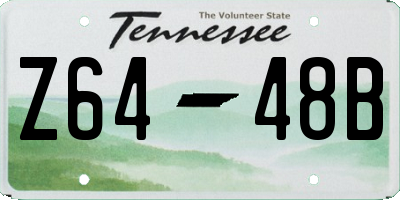TN license plate Z6448B