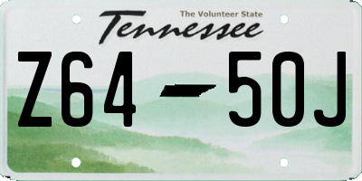 TN license plate Z6450J