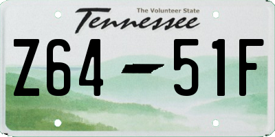 TN license plate Z6451F