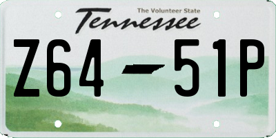 TN license plate Z6451P