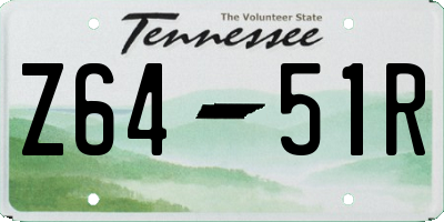 TN license plate Z6451R