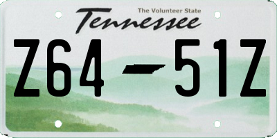 TN license plate Z6451Z