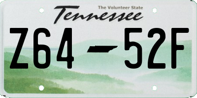 TN license plate Z6452F