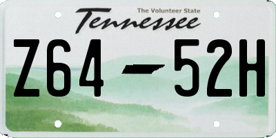 TN license plate Z6452H