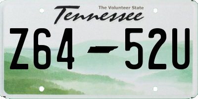 TN license plate Z6452U