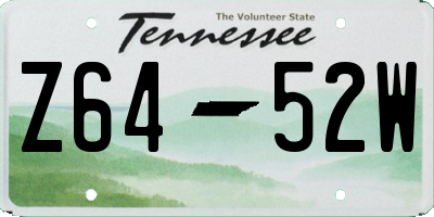 TN license plate Z6452W