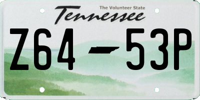 TN license plate Z6453P