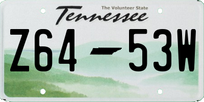 TN license plate Z6453W