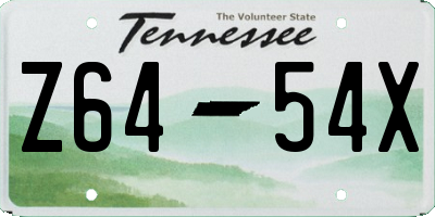 TN license plate Z6454X