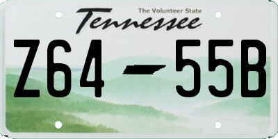 TN license plate Z6455B