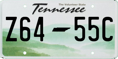 TN license plate Z6455C