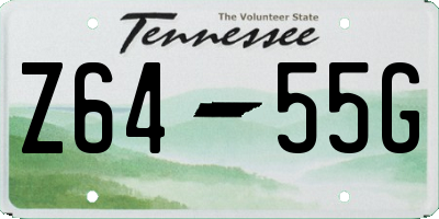 TN license plate Z6455G