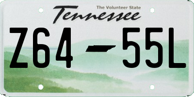 TN license plate Z6455L