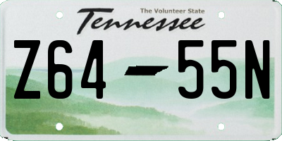 TN license plate Z6455N