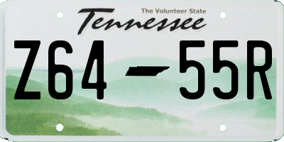 TN license plate Z6455R