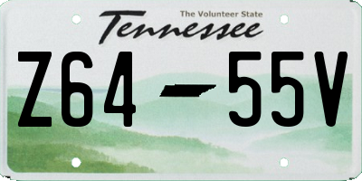 TN license plate Z6455V