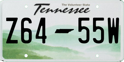 TN license plate Z6455W