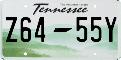 TN license plate Z6455Y
