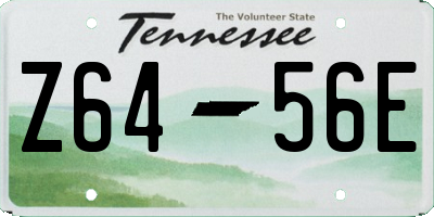 TN license plate Z6456E