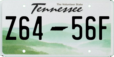TN license plate Z6456F