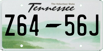 TN license plate Z6456J