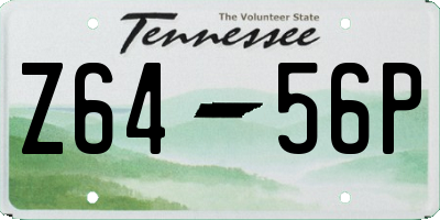 TN license plate Z6456P