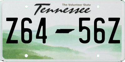 TN license plate Z6456Z