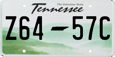 TN license plate Z6457C