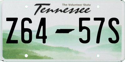 TN license plate Z6457S