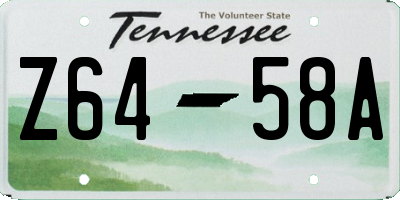 TN license plate Z6458A