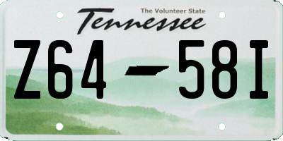 TN license plate Z6458I