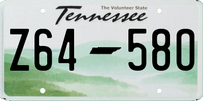 TN license plate Z6458O