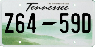 TN license plate Z6459D