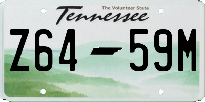 TN license plate Z6459M