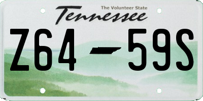 TN license plate Z6459S