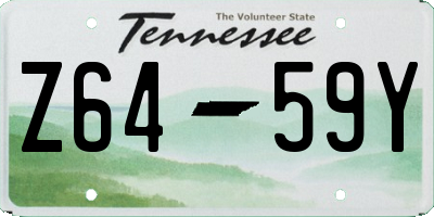 TN license plate Z6459Y