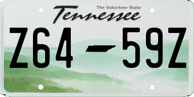 TN license plate Z6459Z