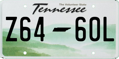TN license plate Z6460L