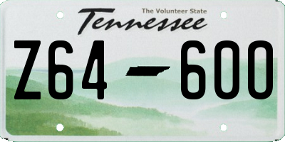 TN license plate Z6460O