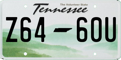 TN license plate Z6460U