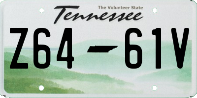 TN license plate Z6461V