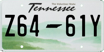 TN license plate Z6461Y