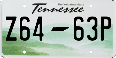 TN license plate Z6463P