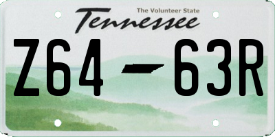 TN license plate Z6463R