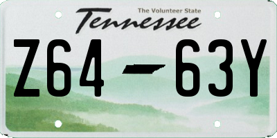 TN license plate Z6463Y